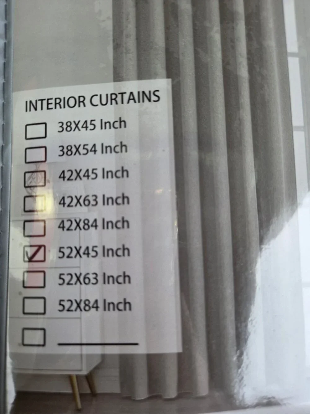 Blackout Curtain 52x45 Inch 2 Panels Premium Fabric 100% Polyester Home Decorati
